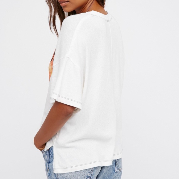 NWOT Free People We The Free Dreamer Tee Orange - Picture 2 of 7